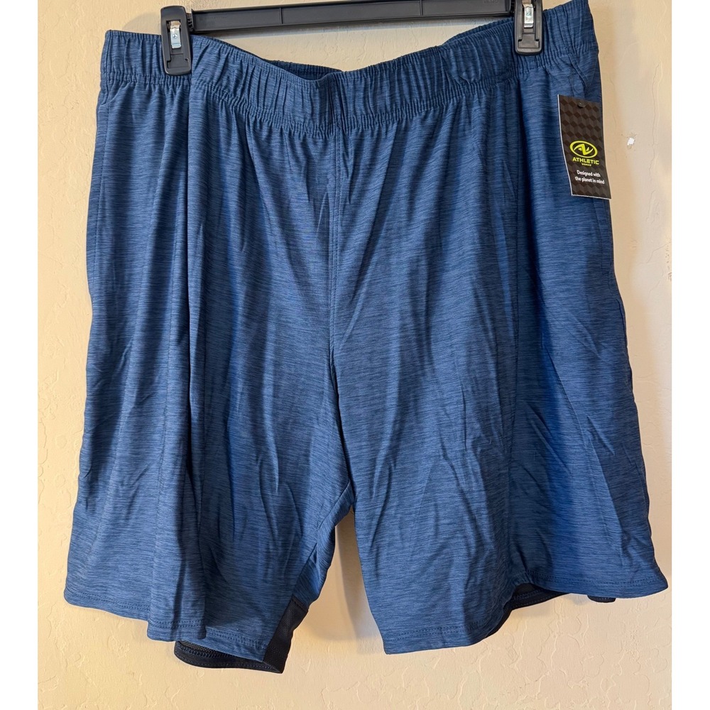 Athletic Works Performance‎ Shorts Men XL Blue DriWorks Athletic NEW